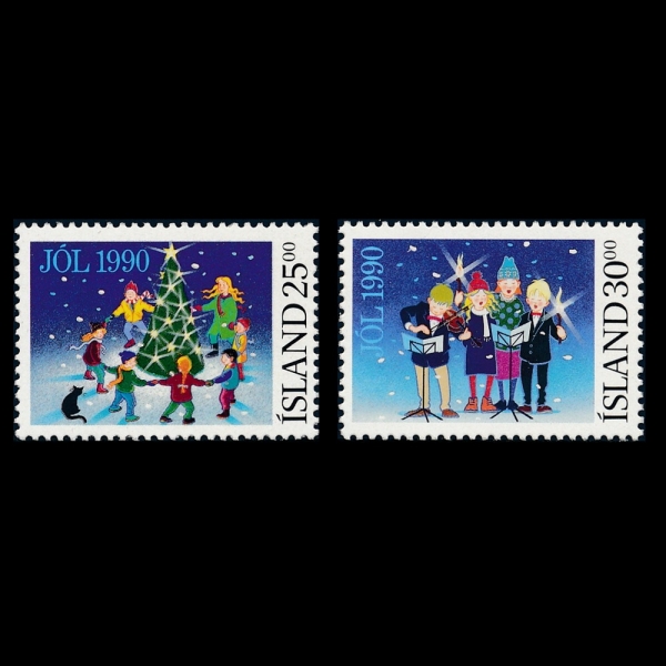 ICELAND(̽)-#716~7(2)-CHRISTMAS(ũ)-1990.11.8