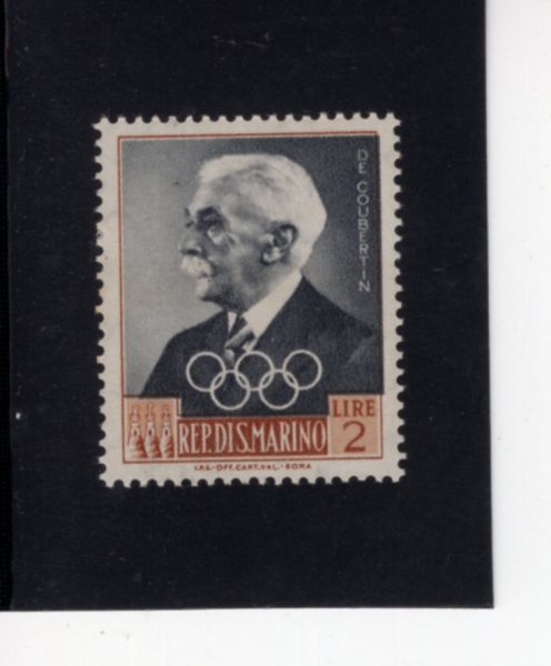SAN MARINO(긶)-#427-2 I-PIERRE DE COUBERTIN( )-1959.5.19