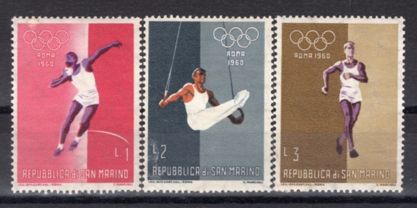 SAN MARINO(긶)-#456~8(3)-17TH OLYMPIC GAMES, ROME(1960 ϰ ø)-1960.5.23