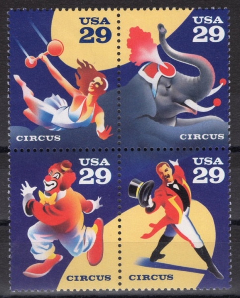 UNITED STATES(̱)-#2750~3(4)-CIRCUS(Ŀ)-1993.4.6