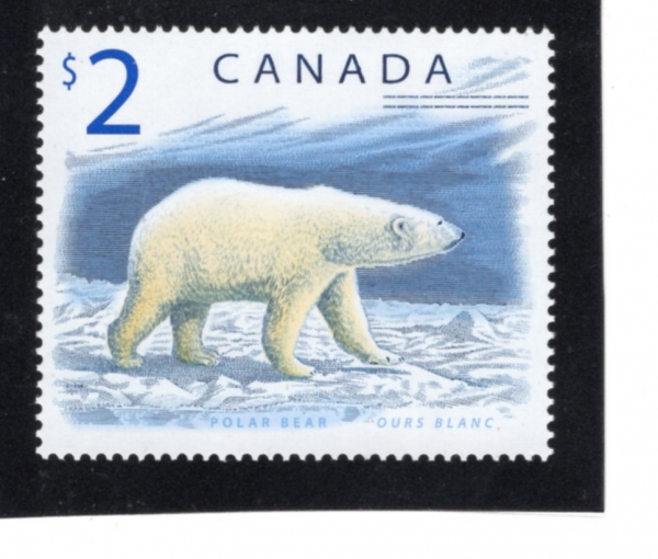 CANADA(ĳ)-#1690-$2-POLAR BEAR(ϱذ)-1998.12.28