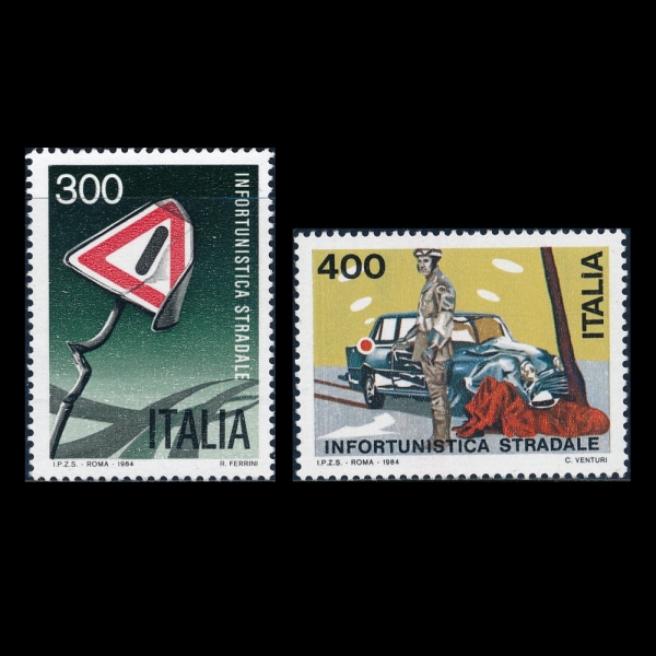 ITALIA(Ż)-#1576~7(2)-ROAD SAFETY(α)-1984.1.20