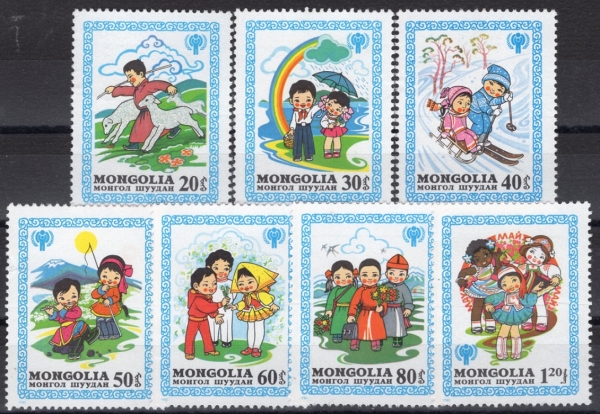 MONGOLIA()-#1147~53(7)-INTL. YEAR OF THE CHILD( Ƶ )-1980.12.29