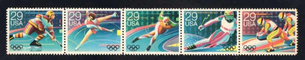 UNITED STATES(̱)-#2611~5(5)-WINTER OLYMPICS( ø)-1992.1.11