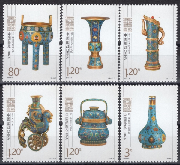 CHINA(߱)-#4090~5(6)-CLOISONNE WARE(  ĥ)-2013.4.21