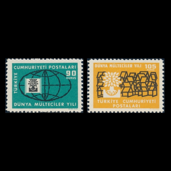 TURKEY(ƢŰ)-#1478~9(2)-UPROOTED OAK EMBLEM(Ѹ°  )-1960.4.7