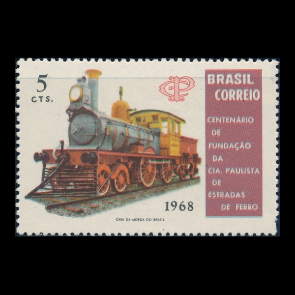 BRAZIL()-#1109-5c-OLD LOCOMOTIVE( )-1968.11.28