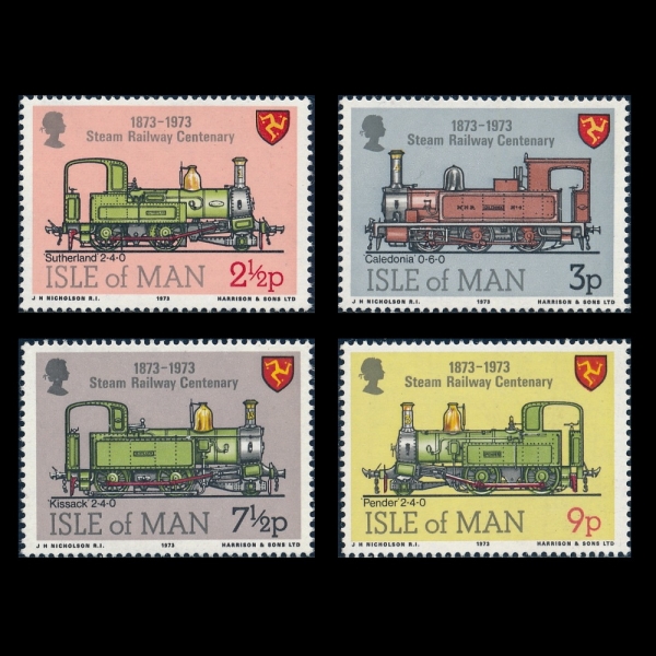 ISLE OF MAN(Ǽ)-#29~32(4)-CENTURY OF MANX STEAM RAILROAD(ũ  ö)-1973.8.4