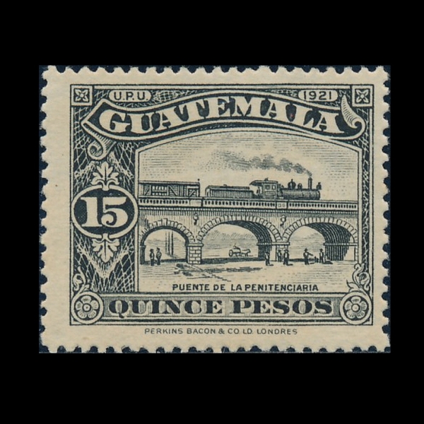 GUATEMALA(׸)-#216-15p-LA PENITENCIARIA BRIDGE AND LOCOMOTIVES(׸ Ƽ  ٸ, )-1924.8