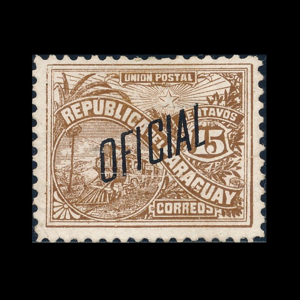 PARAGUAY(Ķ)-#O6-15c-TRAIN()-1886.8.20