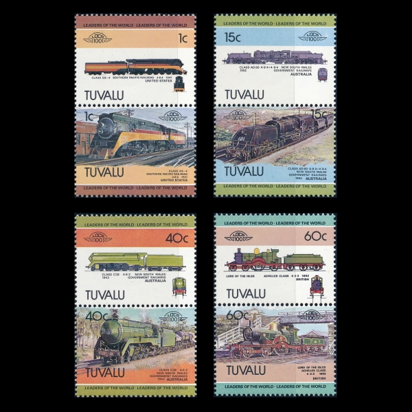 TUVALU(߷)-#222~5(4)-HISTORIC LOCOMOTIVES( )-1984.2.29