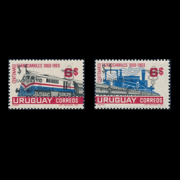 URUGUAY()-#Q102~3(2)-LOCOMOTIVES( )-1972.11.6