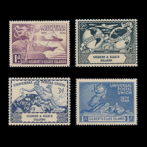 GILBERT & ELLICE ISLANDS(Ʈ   )-#56~9(4)-UPU(Ϲ  )-1949.10.1