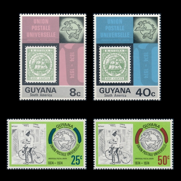 GUYANA(̾Ƴ)-#197~200(4)-UPU CENT.(Ϲ  )-1974.6.18