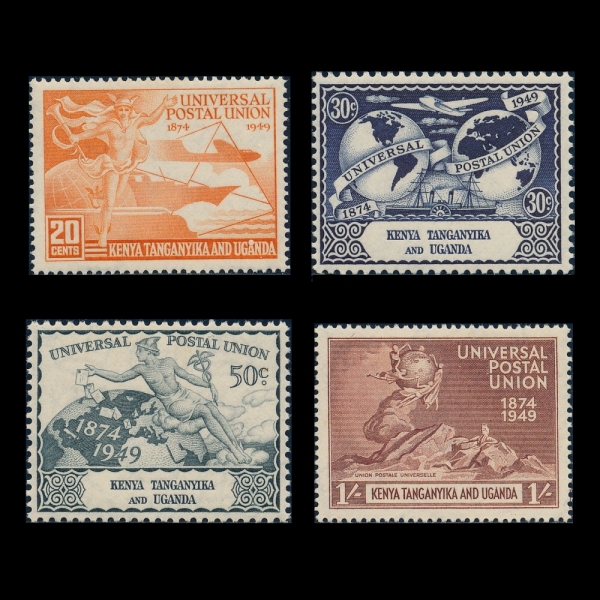 KENYA, UGANDA & TANZANIA(ɳ, 찣, źڴϾ)-#94~7(4)-UPU(Ϲ  )-1949.10.10