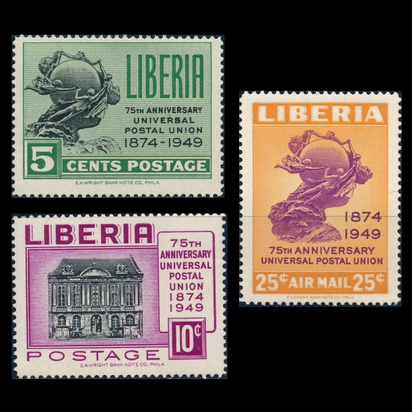 LIBERIA(̺)-#330~1, C67(3)-UPU(Ϲ  )-1950.4.21