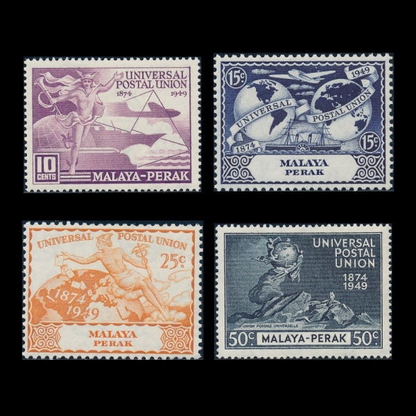MALAYA-PERAK()-#101~4(4)-UPU(Ϲ  )-1949.10.10