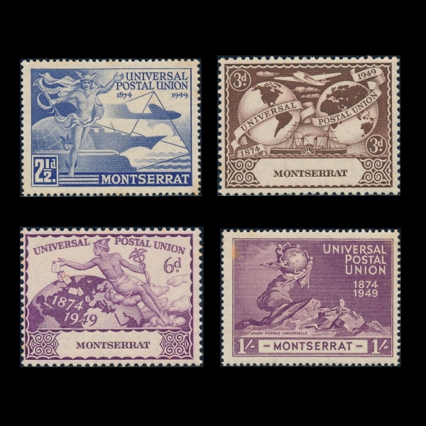 MONTSERRAT(Ʈ)-#108~11(4)-UPU(Ϲ  )-1949.10.10