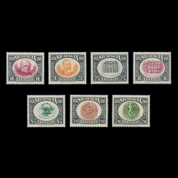 NICARAGUA(ī)-#C309~15(7)-75TH ANNIV. OF THE UPU(Ϲ  )-1950.11.23