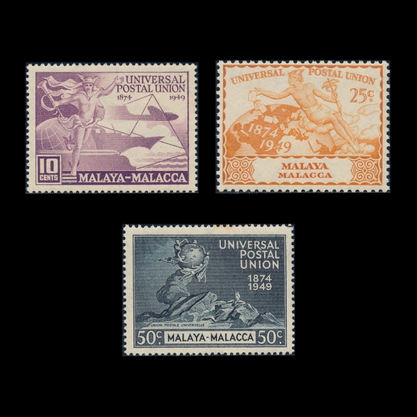 MALAYA-MALACCA(ī)-#19~21(3)-UPU(Ϲ  )-1949.10.10