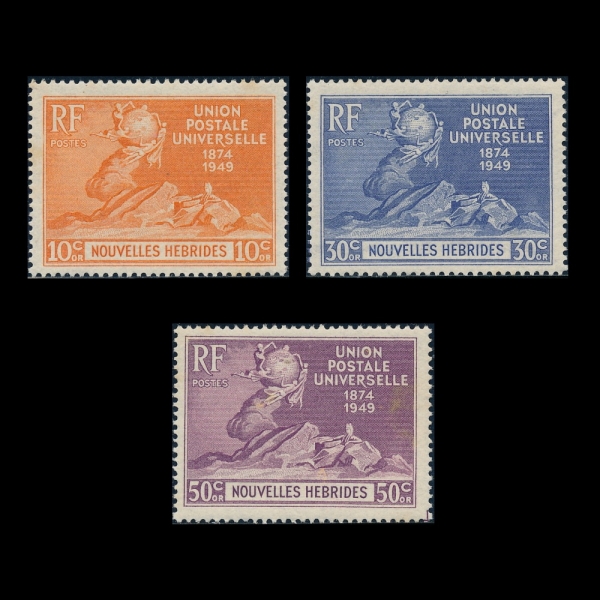 NEW HEBRIDES,BRITISH( 긮-)-#62~4(3)-UPU(Ϲ  )-1949.10.10
