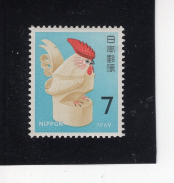 JAPAN(Ϻ)-#978-7y-CARVED TOY COCK OF YONEZAWA PRETECTURE(ڿ  峭 ż)-1968.12.5