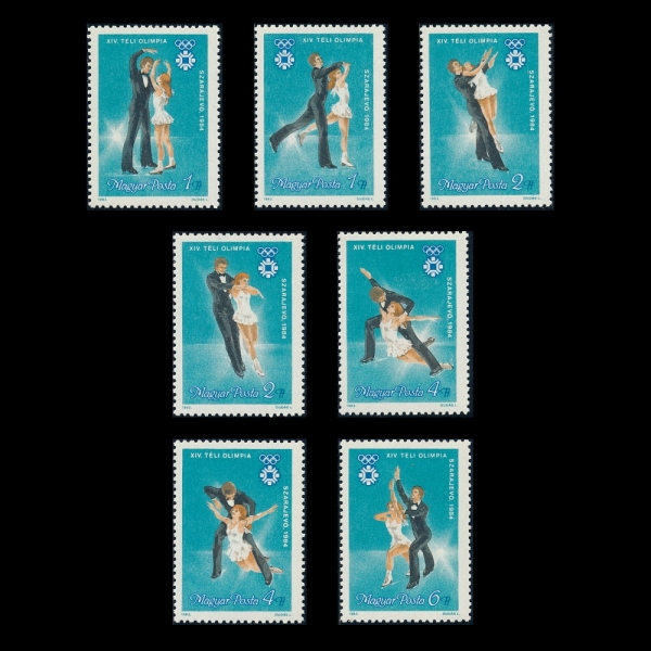 HUNGARY(밡)-#2817~23(7)-1984 WINTER OLYMPIC GAMES, SARAJEVO(1984 ø)--1983.12.22