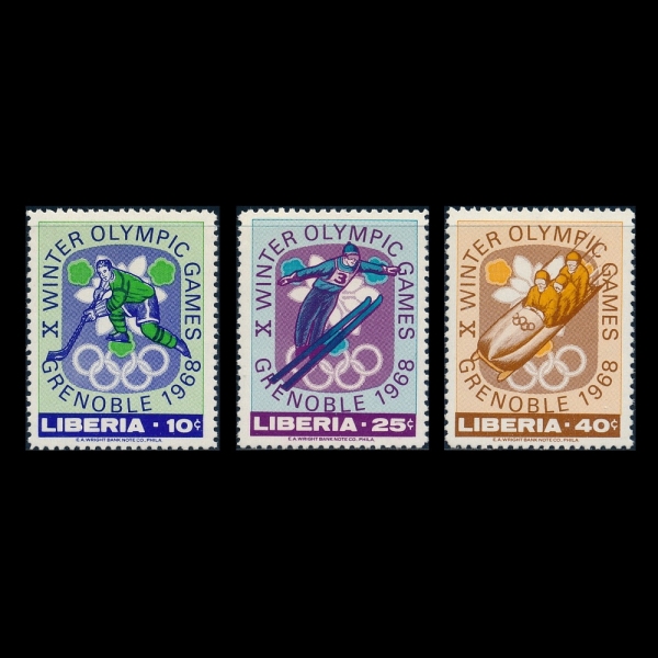 LIBERIA(̺)-#473~5(3)-1968 WINTER OLYMPIC GAMES, GRENOBLE, FRANCE(1968 ø)-1967.11.20