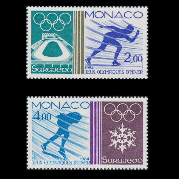 MONACO()-#1422~3(2)-1984 WINTER OLYMPIC GAMES, SARAJEVO(1984 ø)-1984.5.10