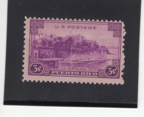UNITED STATES(̱)-#801-3c-LA FORTALEZA, SAN JUAN( Ż)-1937