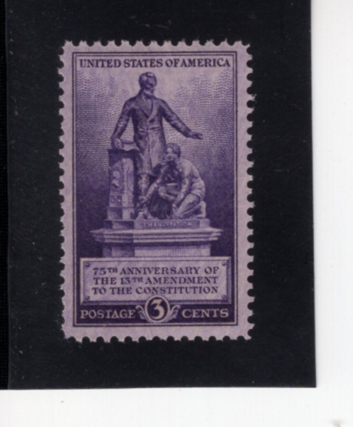 UNITED STATES(̱)-#902-3c-\"EMANCIPATION,\" STATUE OF LINCOLN AND SLAVE, BY THOMAS BALL(ӽ , ع, , 뿹)-1940.10.20