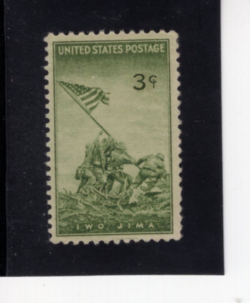 UNITED STATES(̱)-#929-3c-MARINES RAISING THE FLAG ON MT. SURIBACHI, IWO JIMA, FROM A PHOTOGRAPH BY JOEL ROSENTHAL( H. Ż, ġ, ̿  Ծ)-1945.7.11