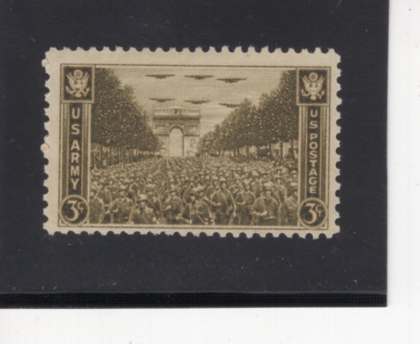 UNITED STATES(̱)-#934-3c-U. S. TROOPS PASSING ARCH OF TRUMPH, PARIS()-1945.9.28