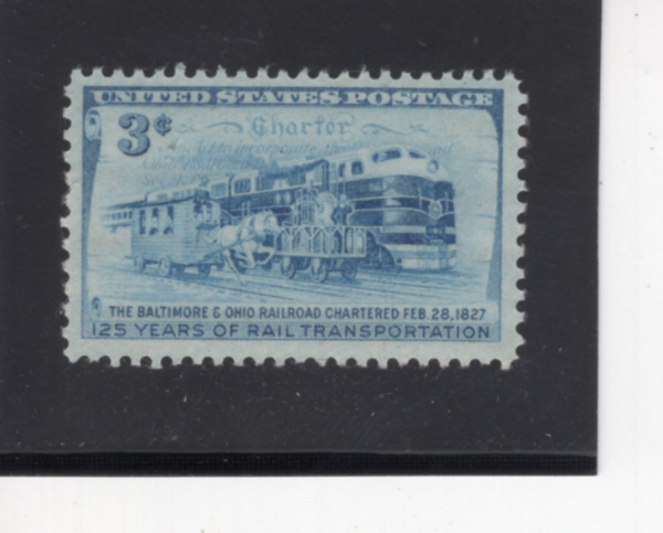 ﻿UNITED STATES(̱)-#1006-3c-CHARTER AND THREE STAGES OF RAIL TRANSPORTATION(Ƽ & ̿ ö)-1952.2.28