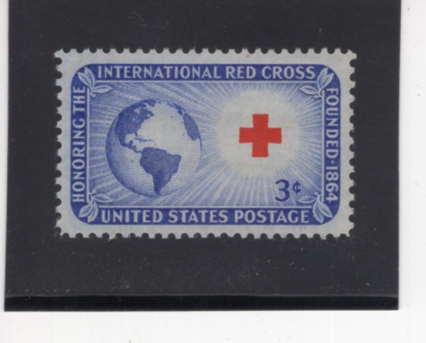﻿UNITED STATES(̱)-#1016-3c-GLOBE, SUN AND RED CROSS(, ¾, )-1952.11.21