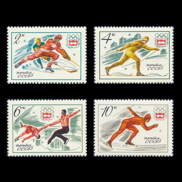 RUSSIA(þ)-#4410~3(4)-1976 WINTER OLYMPIC GAMES, INNSBRUCK, AUSTRIA(1976 ø)-1976.2.4