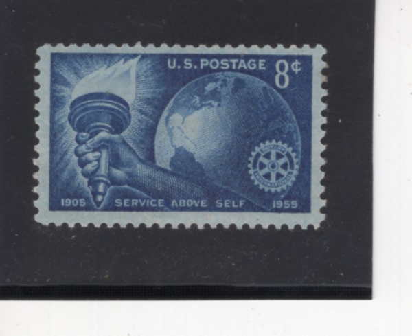 UNITED STATES(̱)-#1066-8c-TORCH, GLOBE AND ROTARY EMBLEM(ȶ, , ͸ ͳų)-1955.2.23