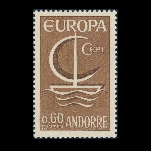 ANDORRA, FRENCH ADMINISTRATION(�ȵ��� ����������)-#172-60c-EUROPA(������)-1966.9.24��