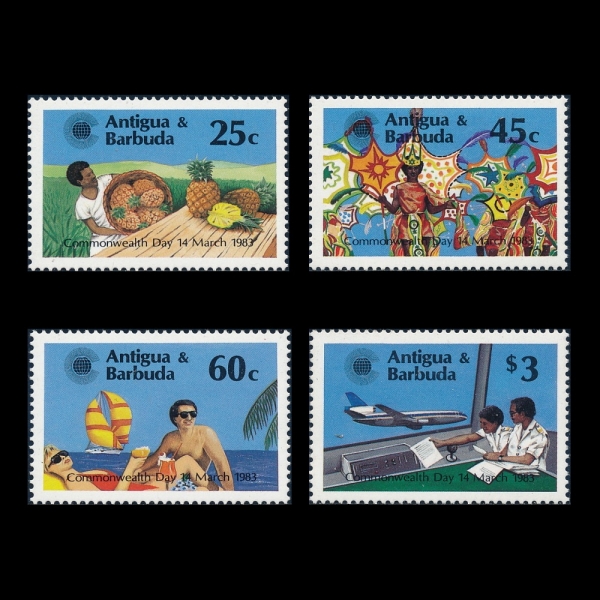 ANTIGUA(��Ƽ����)-#694~7(4��)-COMMONWEALTH DAY(�������� ��)-1983.3.14��
