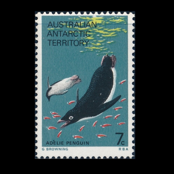 AUSTRALIAN ANTARCTIC TERRITORY(ȣ  )-#L25-7c-ADELIE PENGUINS(Ƶ )-1973.8.15