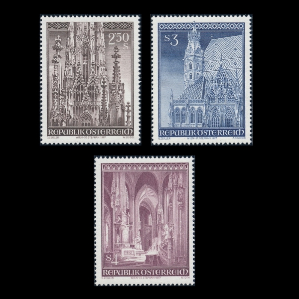 AUSTRIA(Ʈ)-#1055~7(3)-RESTORATION AND RE-OPENING OF ST. STEPHEN\