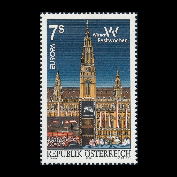 AUSTRIA(Ʈ)-#1761-7s-VIENNA FESTIVAL WEEKS, TOWN HALL AND EUROPA(񿣳 ,  û, )-1978.5.15