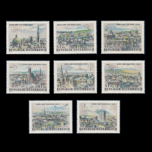 AUSTRIA(Ʈ)-#B306~13(8)-VIEW OF VIENNA(񿣳 )-1964.7.20