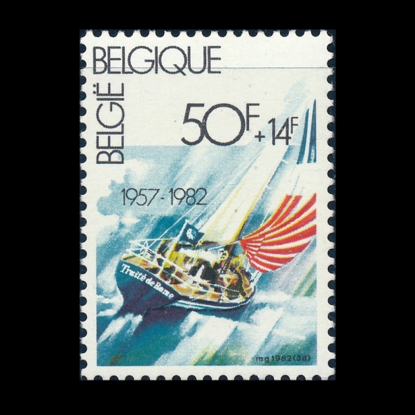 BELGIUM(���⿡)-#B1012-50+14fr-YACHTING(��Ʈ)-1982.3.29��