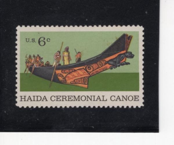 UNITED STATES(�̱�)-#1389-6c-TLINGIT CHIEF IN HAIDA CEREMONIAL CANOE(�ǽĿ� ī���� Ʋ���� ����)-1970.5.6��