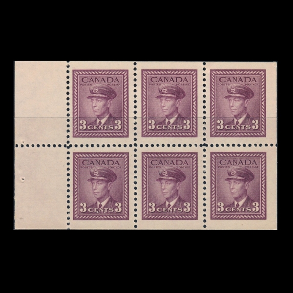 CANADA(ĳ����)-BOOKLET(6)-#252c-3c-KING GEORGE VI(���� 6��)-1943��
