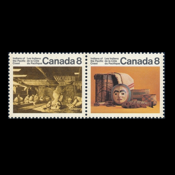 CANADA(ĳ����)-#572~3(2��)-PACIFIC COAST INDIANS OF CANADA(ĳ������ ����� ���� �ε��)-1974.2.22��