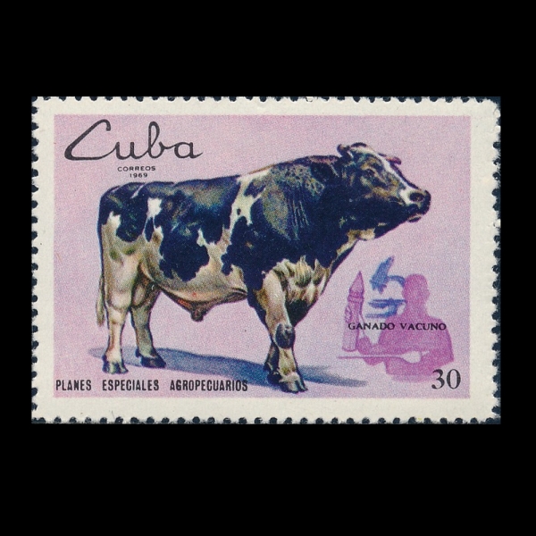 CUBA(����)-#1457-30c-BULL(Ȳ��)-1969.11.2��