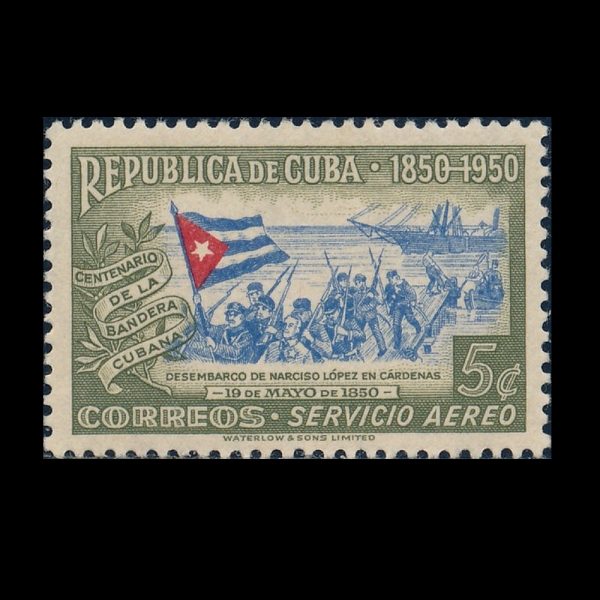 CUBA(����)-#C41-5c-NARCISO LOPEZ LANDING AT CARDENAS(�����ü� ���佺)-1951.7.3��