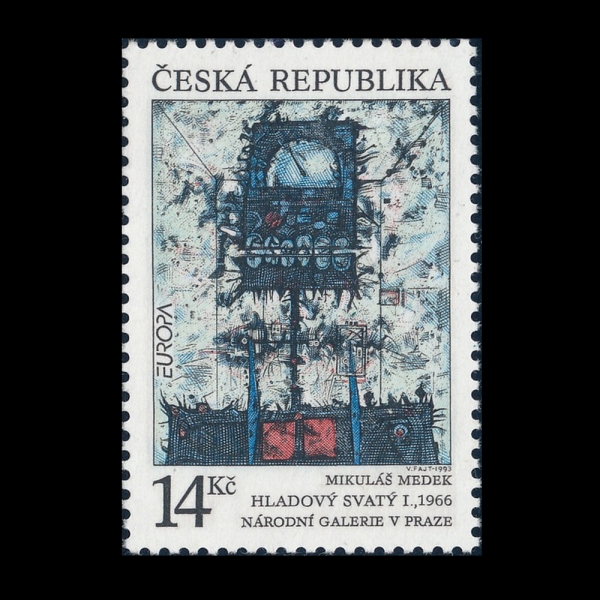 CZECHOSLOVAKIA(ü�ڽ��ι�Ű��)-#2881-14k-HOLY HUNGER, BY MIKULAS MEDEK(������ �޵�, �������� �����)-1993.3.11��